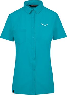 Salewa Women's Puez Minicheck 2 Dry SS Shirt - XL - Ocean product image