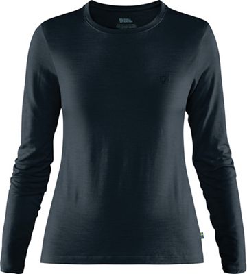 Fjallraven Women's Abisko Wool LS T-Shirt - Large - Dark Navy product image