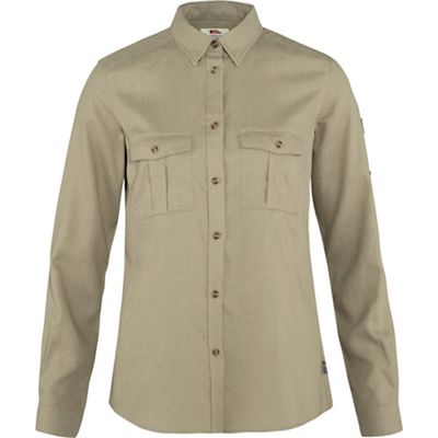 Fjallraven Women's Ovik Travel LS Shirt - Small - Sand Stone-SST product image