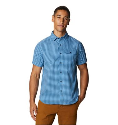 Mountain Hardwear Men's Greenstone SS Shirt - Medium - Deep Lake Mt Davidson Plaid product image