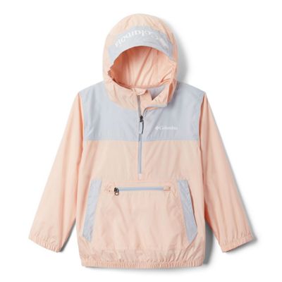 Columbia Youth Bloomingport Windbreaker Jacket - Medium - Peach Cloud/Cirrus Grey product image