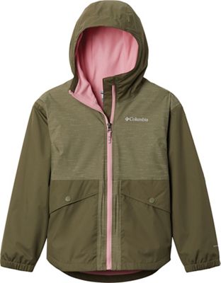 Columbia Toddler Girls' Rainy Trails Fleece Lined Jacket - 3T - Stone Green / Stone Green Slub product image
