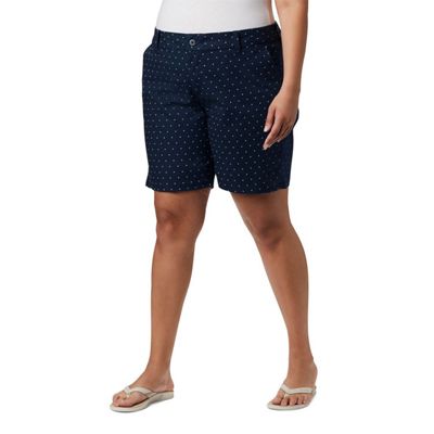 Columbia Women's Bonehead Stretch 4 Inch Short - 10 - Collegiate Navy Swiss Dot product image