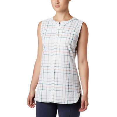 Columbia Women's Silver Ridge Novelty Tunic - Medium - Light Mint Windowpane product image