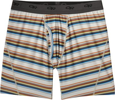 Outdoor Research Men's Next To None 6 Inch Printed Boxer Brief - Medium - Sand Stripe product image
