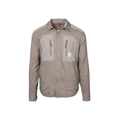 Topo Designs Men's Tech LS Shirt - Medium - Charcoal product image