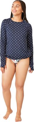 Carve Designs Women's Sydney Sunshirt - Small - Navy Polka Dot product image