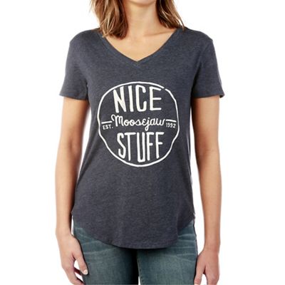 Moosejaw Women's Steak and Eggs Flowy V-Neck SS Tee - Small - Midnight product image