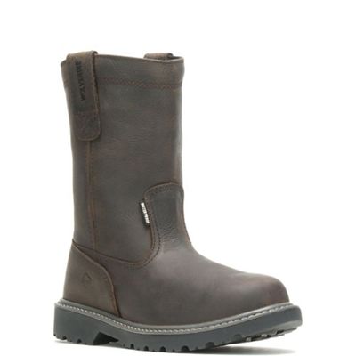 Wolverine Men's Floorhand Wellington Steel -Toe Boot - 9.5 - Dark Brown