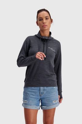 Mons Royale Women's Covert Lite 1/2 Zip Top - Medium - Smoke product image
