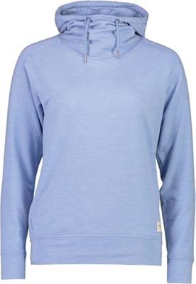 Mons Royale Women's Covert Lite Funnel Hoody - Large - Faded Denim product image