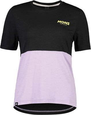Mons Royale Women's Tarn Freeride Tee - XS - Lilac/Black product image