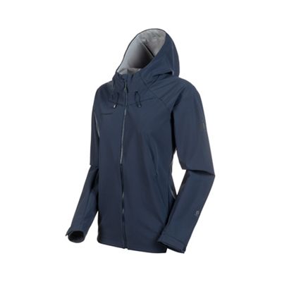 Mammut Women's Sapuen SO Hooded Jacket - Large - Marine product image