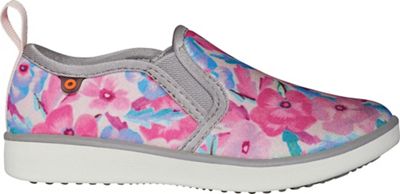 Bogs Kids' Kicker Slip Pansies Shoe - 4 - Light Gray Multi product image