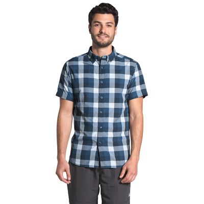 The North Face Men's Monanock SS II Shirt - Medium - Shady Blue Timber Plaid product image