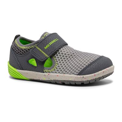 Merrell Kid's Bare Steps H20 Shoe - 8 - Grey / Lime product image