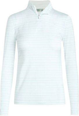 Tasc Women's Energy Fitted Quarter Zip Top - Large - White Tech Dot product image