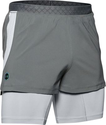 Under Armour Men's Rush Run 2 in 1 Short - XL - Mod Gray / Black product image