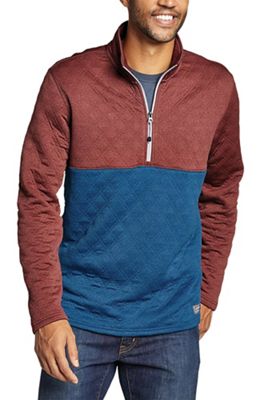 Eddie Bauer Travex Men's Expedition Quilted Half Zip - Small - Evergreen product image