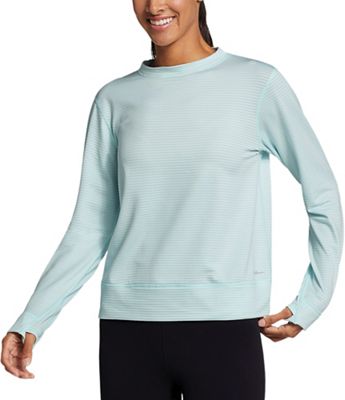 Eddie Bauer Travex Women's On The Trail LS Crew - Large - Pebble Blue product image