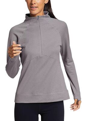 Eddie Bauer Travex Women's On The Trail LS Raglan Quarter Zip - Large - Gray product image