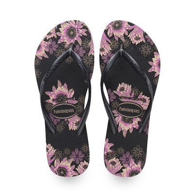 Havaianas Women's Slim Organic Sandal - 35 / 36 - Black / Dark Grey / Rose Gold product image