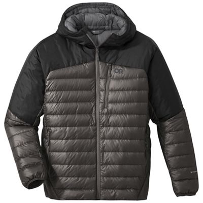 Outdoor Research Men's Helium Down Hooded Jacket - Large - Pewter / Black product image