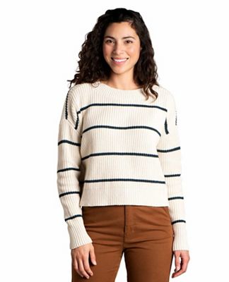 Toad & Co Women's Bianca II Sweater - Large - Almond Stripe product image
