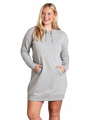Toad & Co Women's Follow Through Hooded Dress - Large - Heather Grey product image
