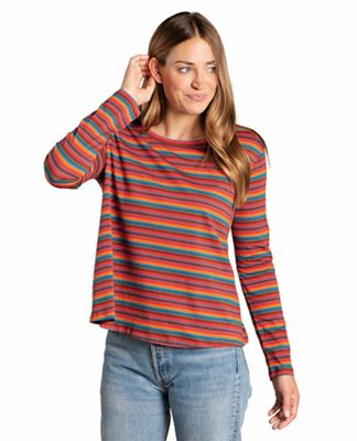 Toad & Co Women's Maisey LS Swing Crew - Small - Manzanita Multi Stripe product image