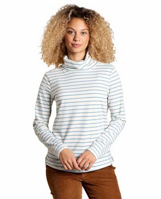 Toad & Co Women's Maisey LS T-Neck Top - Small - Egret Stripe product image