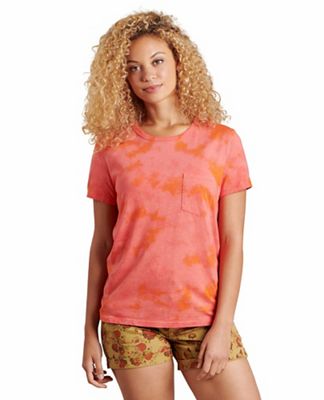 Toad & Co Women's Primo SS Crew Top - Medium - Begonia + Marigold Tie Dye product image