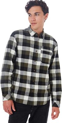 Tentree Men's Benson Flannel Shirt - Medium - Olive Night Green Campfire Plaid product image
