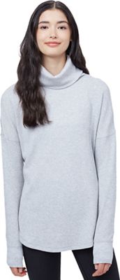 Tentree Women's Treewaffle Turtleneck Longsleeve Shirt - Small - Hi Rise Grey Heather product image