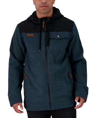 Obermeyer Mens Wyatt Wooly Jacket - Medium - Raw Indigo - 6607070 - Outdoors Features of the Obermeyer Mens Wyatt Wooly Jacket  sku 6607070