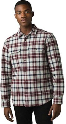 Prana Men's Wedgemont Flannel Shirt-Slim - Small - Light Grey Heather product image