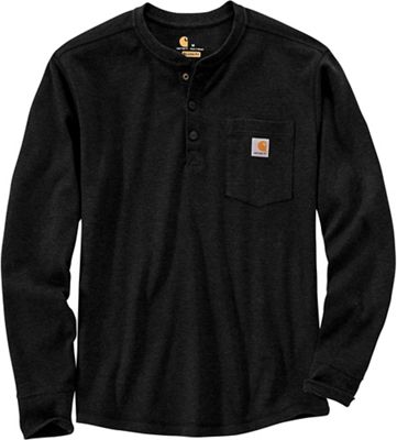Carhartt Men's Relaxed Fit Heavyweight LS Henley Pocket Thermal T-Shir - XL Tall - Black product image