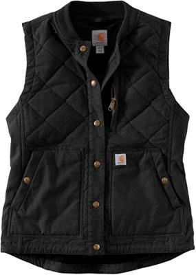 Carhartt Women's Rugged Flex Canvas Rib Collar Vest - XS - Black product image