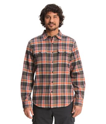 The North Face Men's Arroyo Flannel Shirt - Medium - Burnt Olive Green Small Half Dome Plaid product image