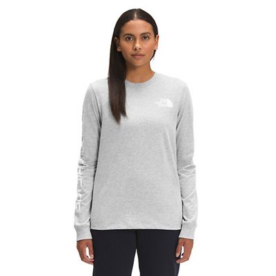 The North Face Women's LS Brand Proud Tee - XS - TNF Light Grey Heather / TNF Black product image