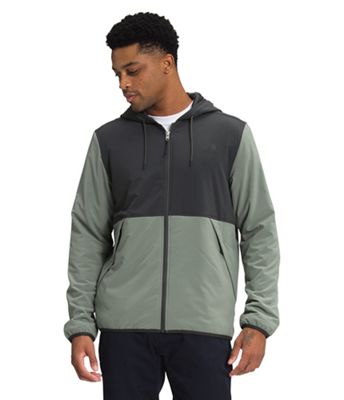 The North Face Men's Mountain Sweatshirt Full Zip Hoodie - Small - Asphalt Grey / Agave Green product image