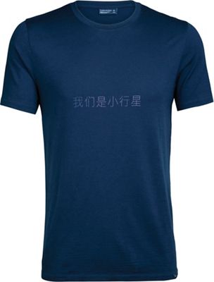 Icebreaker Men's Nature Dye 200 SS Crewe - Asteroid Chinese - Small - True Indigo Dark product image