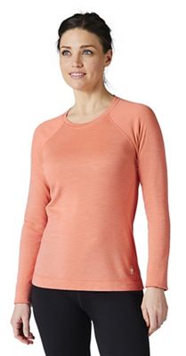 Smartwool Women's Classic Thermal Merino Base Layer Crew - Large - Sunset Coral Heather product image