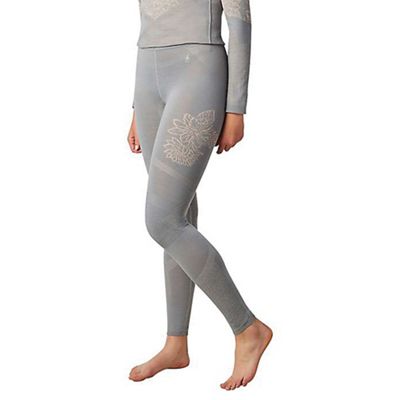 Smartwool Women's Intraknit Merino 200 Pattern Bottom - XS - Stone Grey / Rose Cloud Floral Scape product image