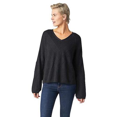 Smartwool Women's Shadow Pine Cable V-Neck Sweater - Small - Charcoal Heather product image