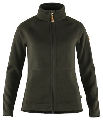 Fjallraven Women's Ovik Fleece Zip Sweater - Large - Deep Forest product image