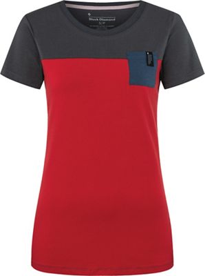 Black Diamond Women's Campus SS Tee - XS - Vermillion / Carbon / Ink Blue product image