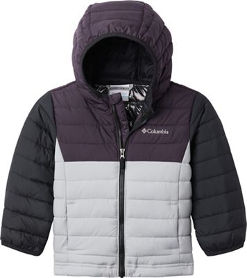 Columbia Toddlers' Boys Powder Lite Hooded Jacket - 2T - Columbia Grey / Dark Purple / Black product image
