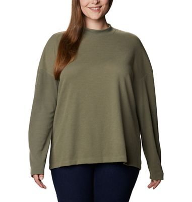 Columbia Women's Pine Street LS Knit Top - Medium - Stone Green product image