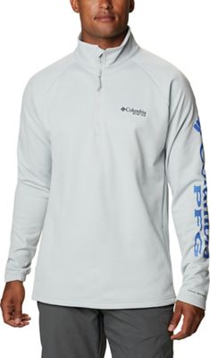Columbia Men's Terminal Tackle Fleece 1/4 Zip Top - Small - Cool Grey / Vivid Blue Logo product image